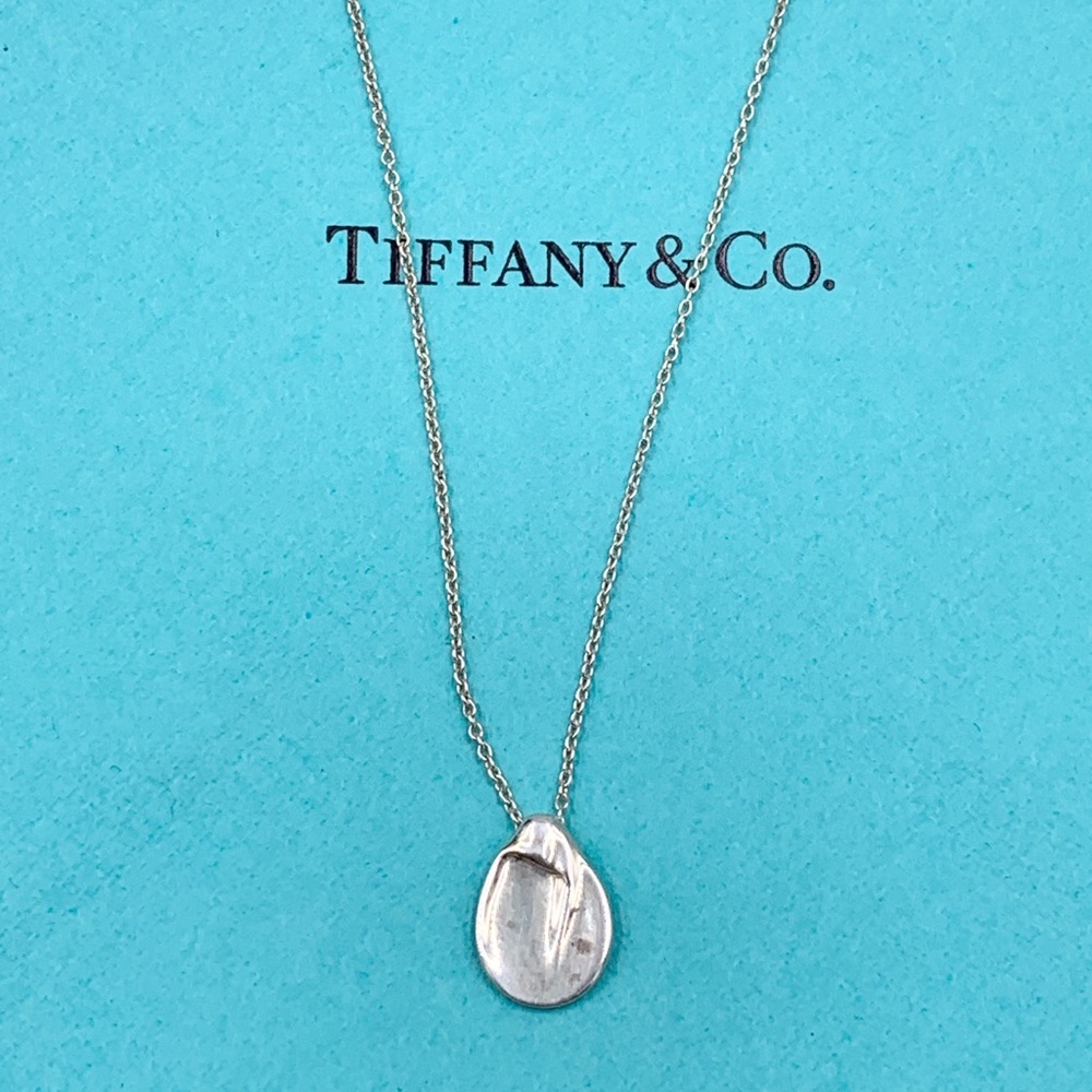 Authentic Tiffany & Co 925 Silver Elsa Peretti Madonna Pendant Necklace